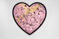 All of Me (pastel pink/black, gold splash), 2021 by Joseph Klibansky