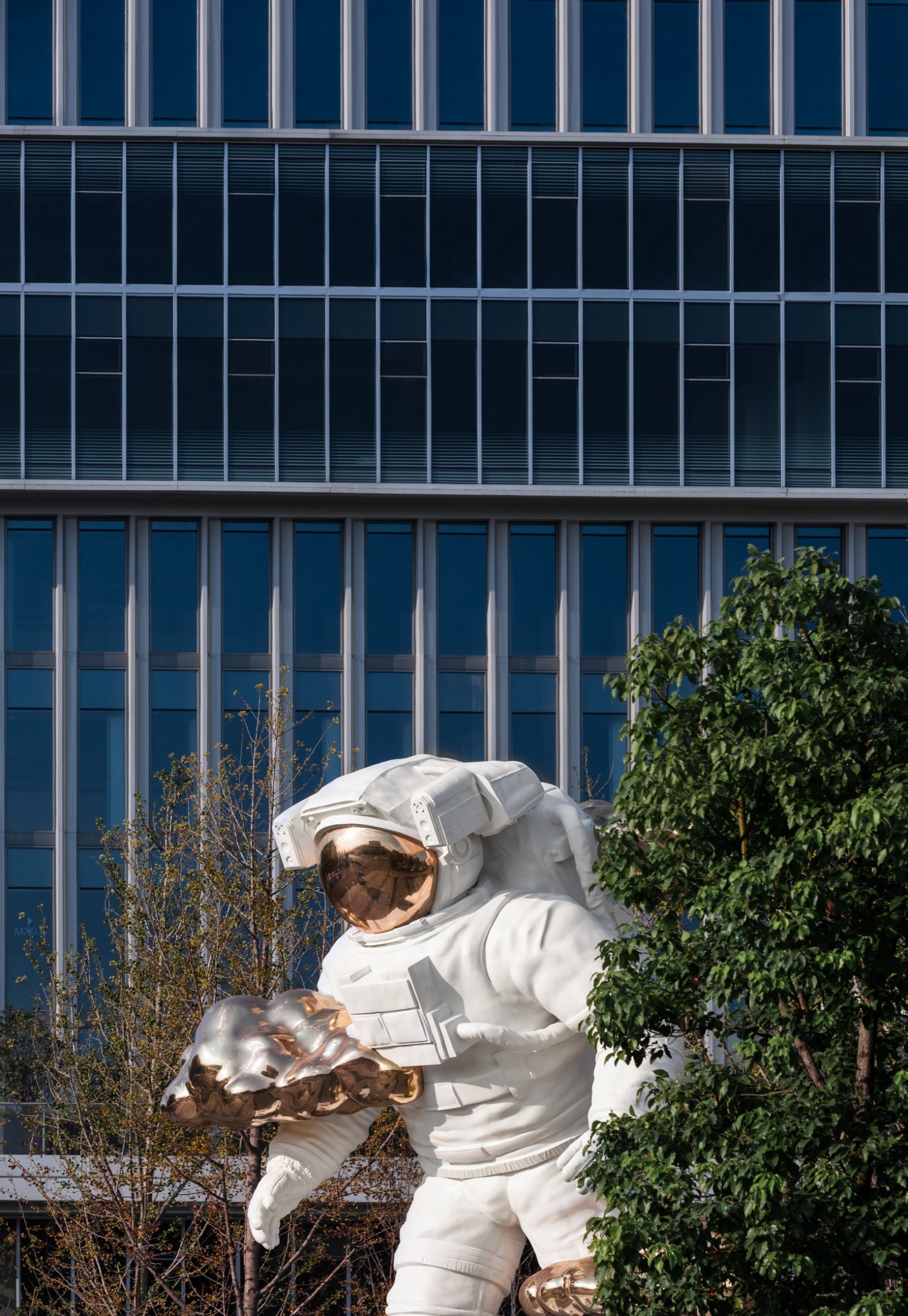 Beyond the Clouds - Sculpture (painted steel, bronze), 2021 by Joseph Klibansky