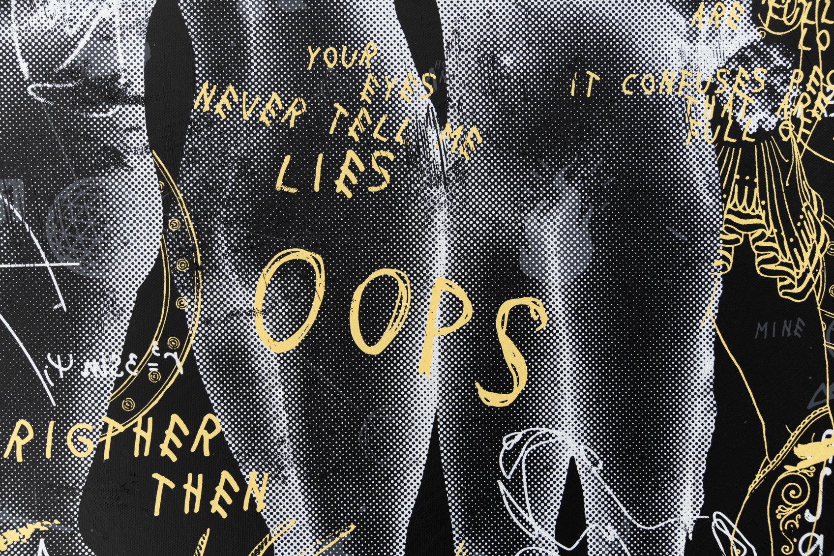 Brighter Then The Sun (black/yellow), 2022 by Joseph Klibansky