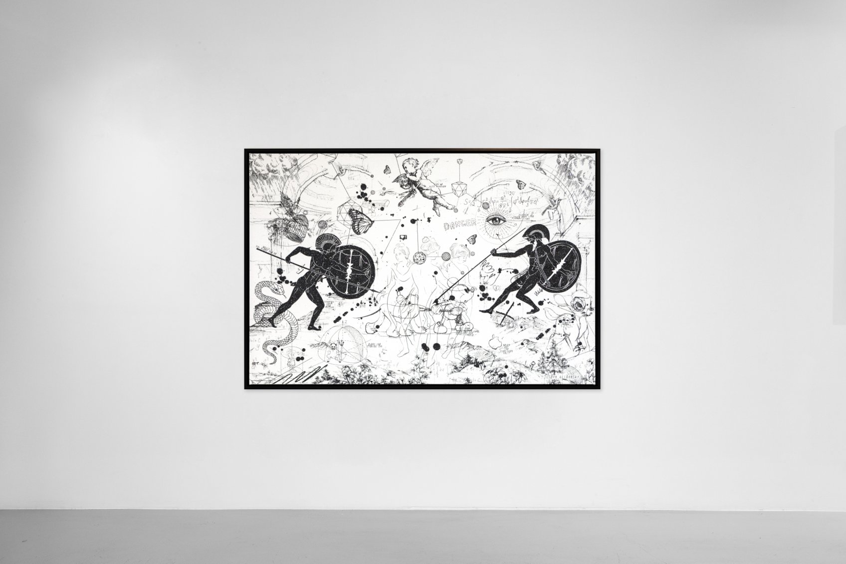 Can We Kiss Forever (white/black, diamond dust), 2020 by Joseph Klibansky