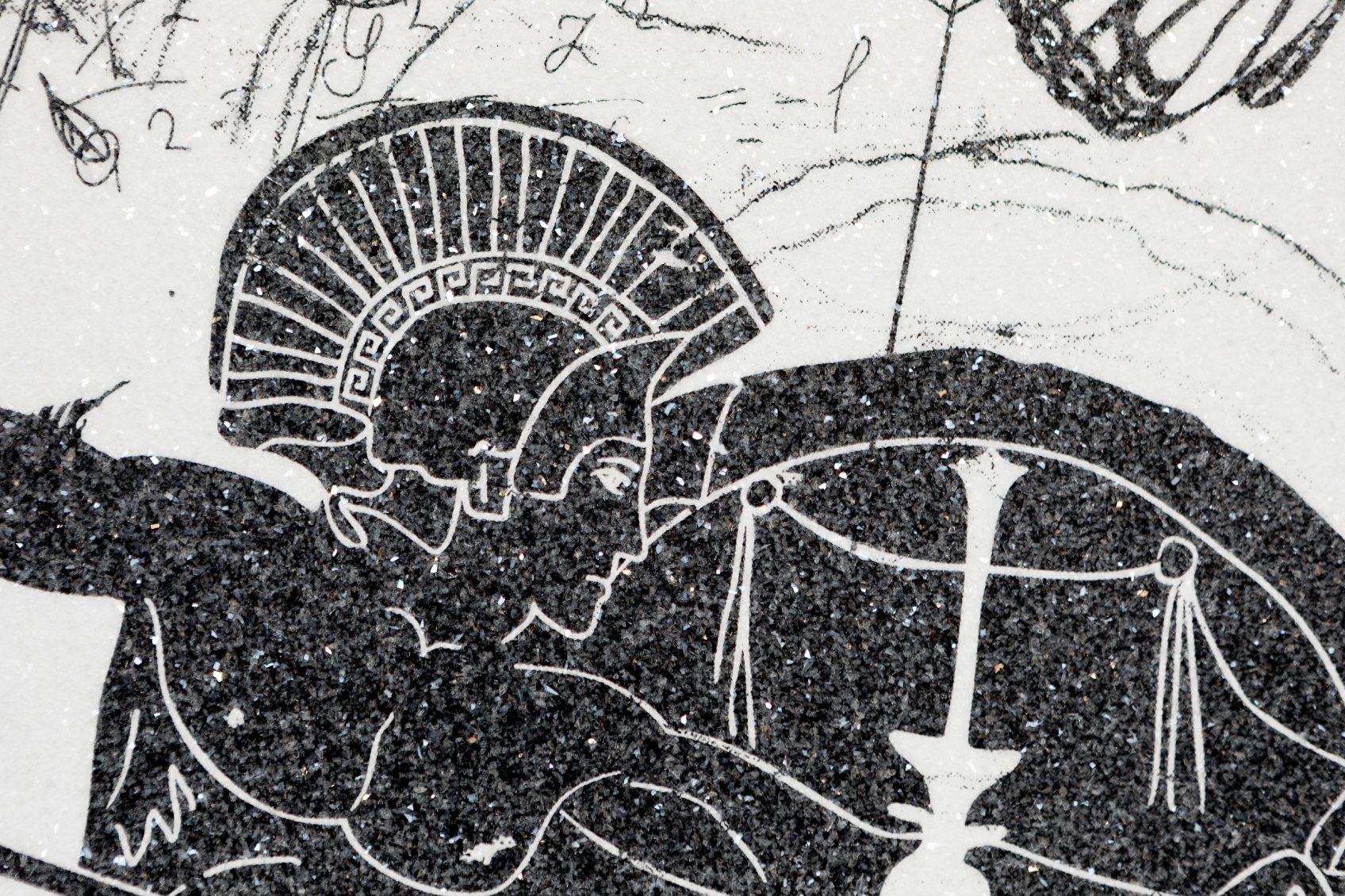 Can We Kiss Forever (white/black, diamond dust), 2020 by Joseph Klibansky