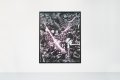 Caught Up In A Dream (black/white, pink splash), 2018 by Joseph Klibansky