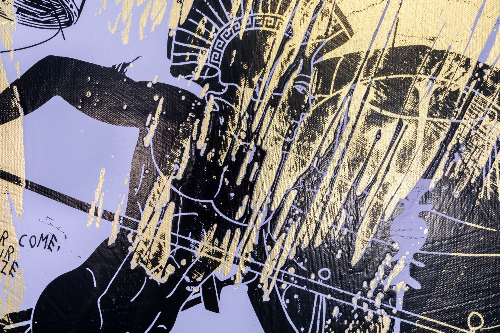 Forever Mine (gold/black, lilac splash), 2020 by Joseph Klibansky