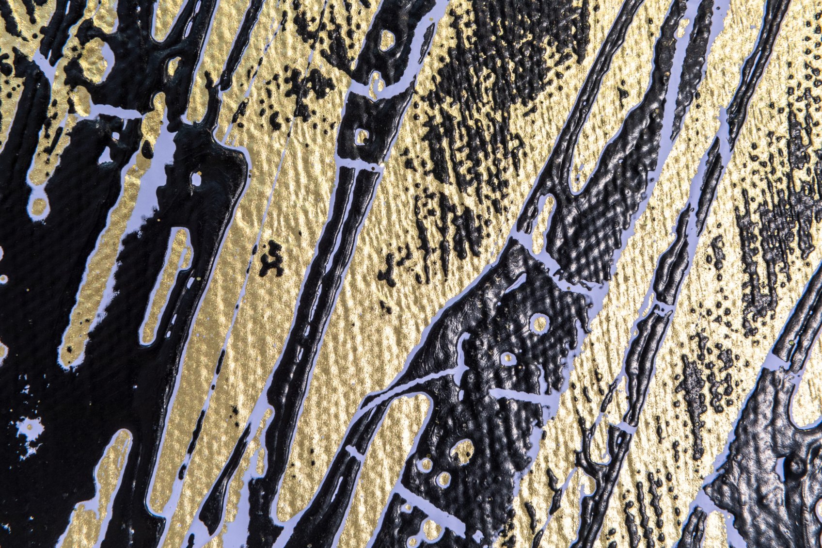Forever Mine (gold/black, lilac splash), 2020 by Joseph Klibansky