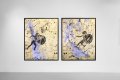Forever Mine (gold/black, lilac splash), 2020 by Joseph Klibansky