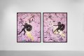 Forever Mine (pink/black, blue and gold splash), 2021 by Joseph Klibansky
