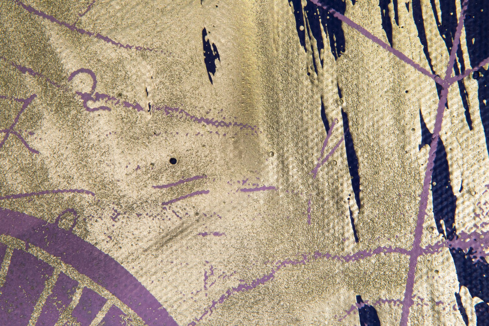 Forever Mine (ultramarine blue/pink, gold splash), 2022 by Joseph Klibansky