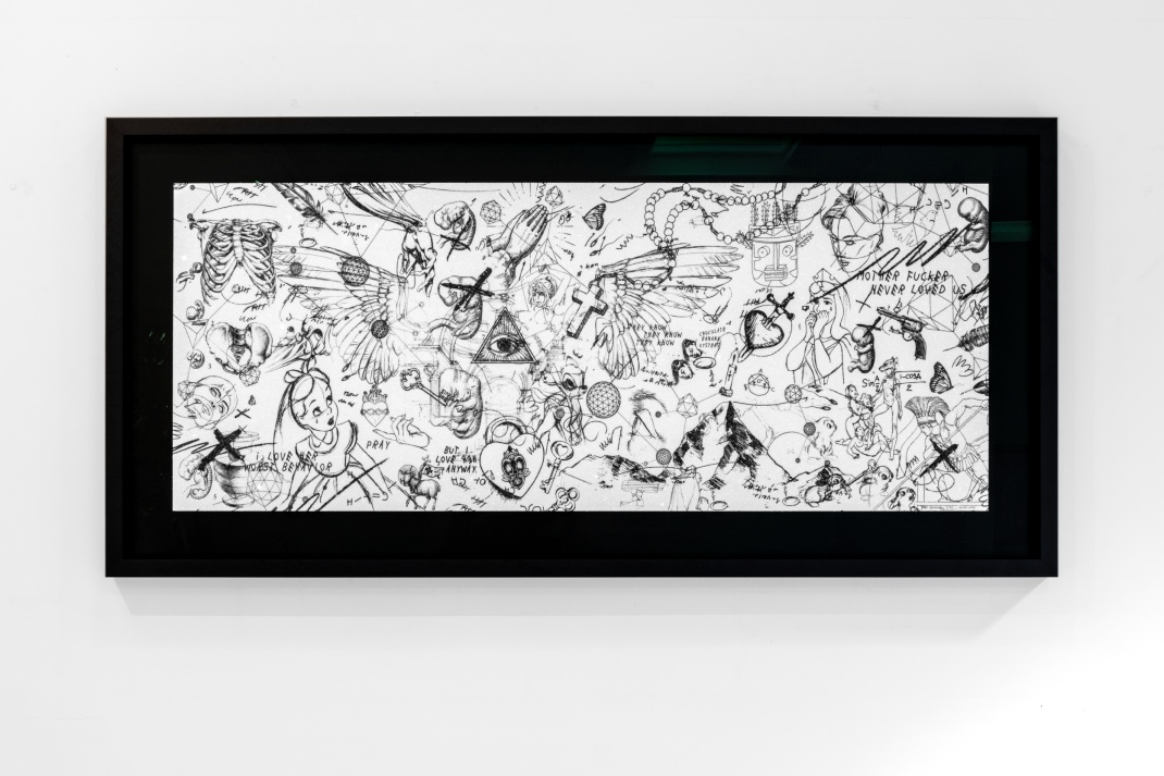Guided by Angels (edition, white/black, diamond dust), 2020 by Joseph Klibansky