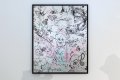 I Sent Her Flowers (silver/black, pastel pink and turquoise splash), 2019 by Joseph Klibansky