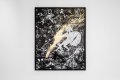 Into my Heart (black/white, gold, pink and white splash), 2020 by Joseph Klibansky