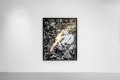 Into my Heart (black/white, gold, pink and white splash), 2020 by Joseph Klibansky