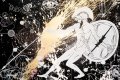 Into my Heart (black/white, gold, pink and white splash), 2020 by Joseph Klibansky
