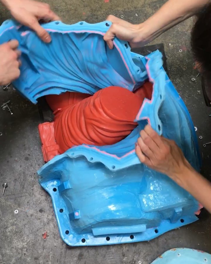 Wait until you see what we made 😋 . . #art #wax #sculpture #artbasel #artbaselmiami
