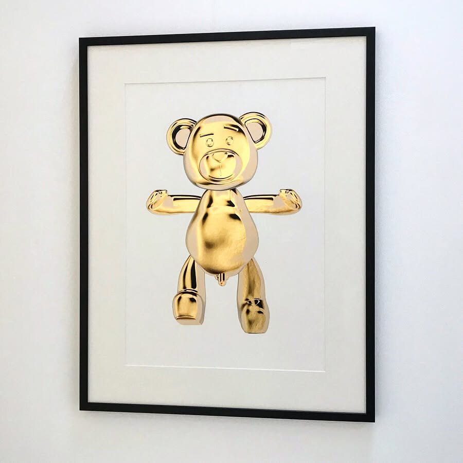 I’m very excited to finally release my new #limitededition ! 🔥 🐻  We have tested many different techniques to get the 24karat gold leaf on the paper just the right way... finally i’m happy with the result 🙌🏻 . Every piece is signed and numbered with pencil ✏️ on the front and comes with a beautiful black frame.. we will only release 30 pieces this month so be fast! 😇the price is €2200,- For interest please click the link in my Bio✌🏻❤️🐻 or mail to info@josephklibansky.com . . #newartwork #gold #art #contemporaryart #amsterdam