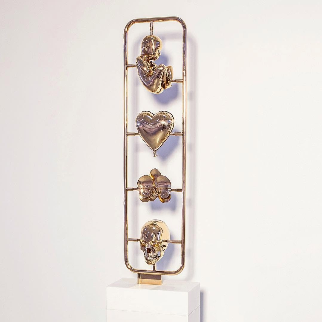 “Elements of Life” My bronze sculpture symbolizing the cycle of Life 💜 from top to bottom it “reads” Life-Love-Flourish-Death  Im thinking of making another piece in this series... 💭 . #life #love #flourish #death #sculpture #contemporaryart #josephklibansky