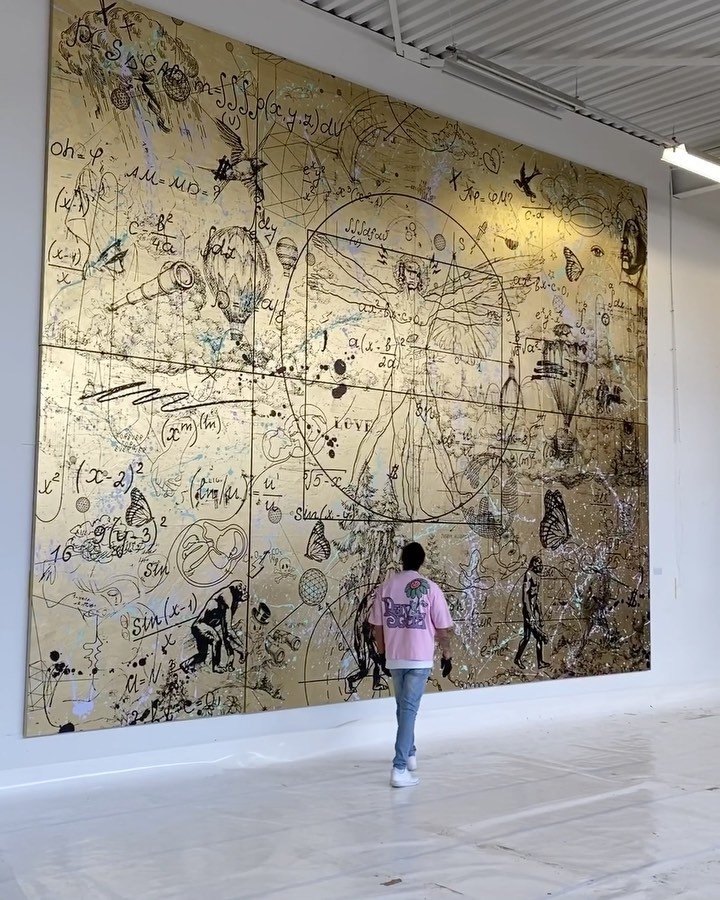I finally finished the largest painting I have ever made!  720x550cm (25x18 foot)  . . #contemporaryart #newpainting #artcontemporain #artistsoninstagram