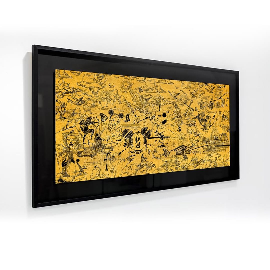 New Limited Edition release! 🔥 Gold reflectieve painting in a beautiful black frame.. let me know if you like it!❤️ (for interest use the swipe up in my stories or the link in bio)