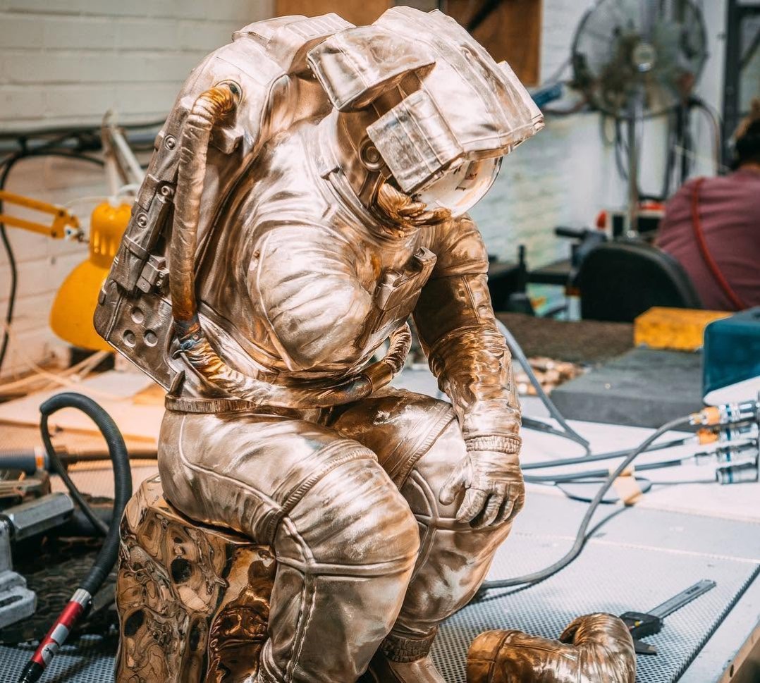 “The Thinker” made entirely out of bronze.. what do you think guys? .  #sculpture #contemporaryart