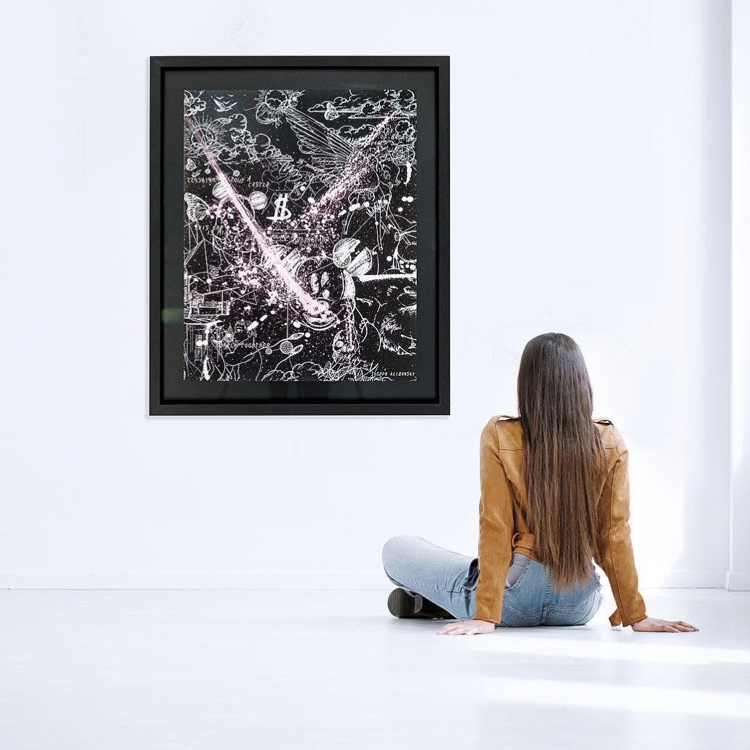 I have been thinking about this for a long time.. to give away one of my new limited screen-prints!  And today is that day 🔥 And it’s one of the coolest pieces I have, this black and pink “caught up in a dream”  The rules are simple.. 1. Drop a black heart 🖤 in the comment section and like this post 2. Repost this picture in your Instagram stories with @josephklibansky  Winner to be announced  friday the 15th at 8PM gmt+1 in my stories HAPPY MONDAY! . #art #limitededition #contemporaryart #screenprint #modernart #drawing #giveaway