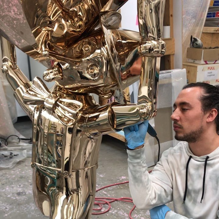 The final step before delivery to a new home.. . #contemporaryart #sculpture
