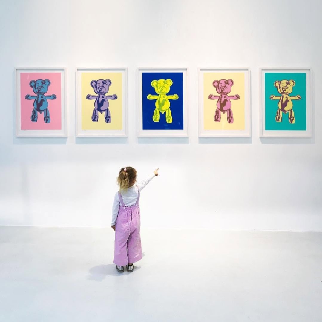 New Release! 🔥🐻 🔥 We have been working very hard on a beautiful new series of handmade limited edition screen-prints with the most amazing metallic effects! . Editions of just 200 pieces and of course every piece is framed, signed, dated and numbered 💜 . Check out my stories for more videos or click the link in my bio to reserve yours! The price is €1500 euro including frame . If you want to see them in real life you are most invited on easter Monday the 22 April form 11:00 till 17:00 Energiestraat 35c in Naarden the Netherlands