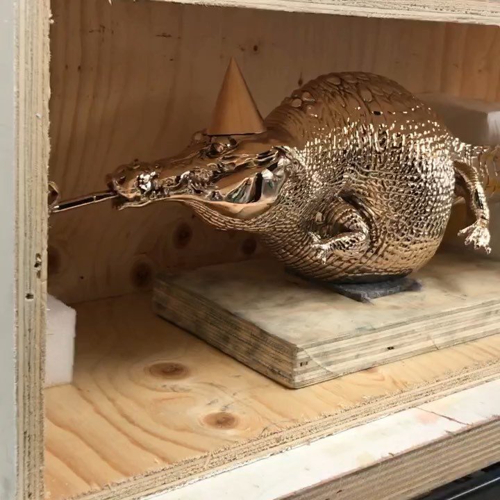 Where can we send it to? . . #sculpture #art #crocodile