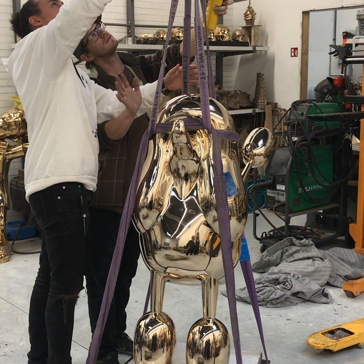 The person that guesses the weight the closest gets a signed art book! . . #bronzesculpture #artwork
