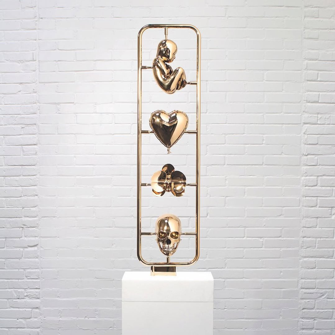 In 2013 I started my “elements” series. The concept was to tell a story merely through the use of icons. Similar to how we use icons on our smartphones , a very condensed version of conveying a message. This photo is of the sculpture called “Elements of Life”  showing the life cycle in icons.  Life-Love-Flourish-Death  I haven’t worked on this series for a couple of years but want to start up the process again.. Any interesting story lines come to mind? . . #art #sculpture #icons #contemporaryart