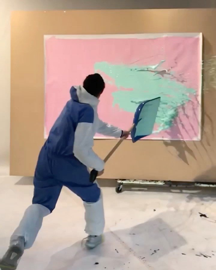 Splashhh 🖼 . . #artvideo #contemporarypainting #josephklibansky #kunst