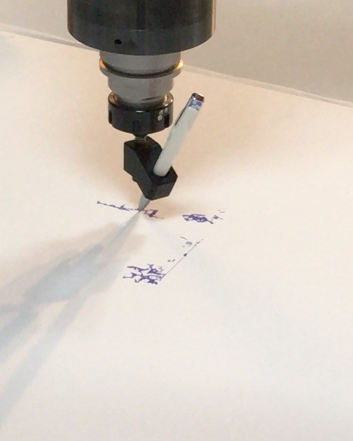 Back in 2017 I thought of a concept to make drawings with a massive industrial robot arm holding a regular pen 🖊  We experimented with this for quite some time until we had to use the robot arm for a new project. Looking back I feel that It would have been an amazing impact using this technology developed for  heavy industrial purpose in such a delicate way.. there is something poetic about this “beauty and the beast” performance.. maybe I should still just do it