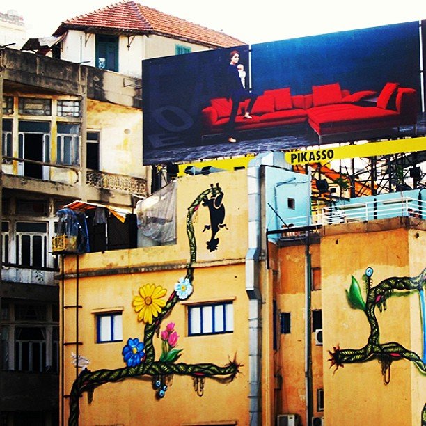 This is why I love Beirut, the contrast between old and new culture creates new beauty #art #beirut