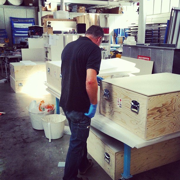Crate-City again in the Klibansky art studio Toronto here we come! #art #artwork #toronto #sculpture