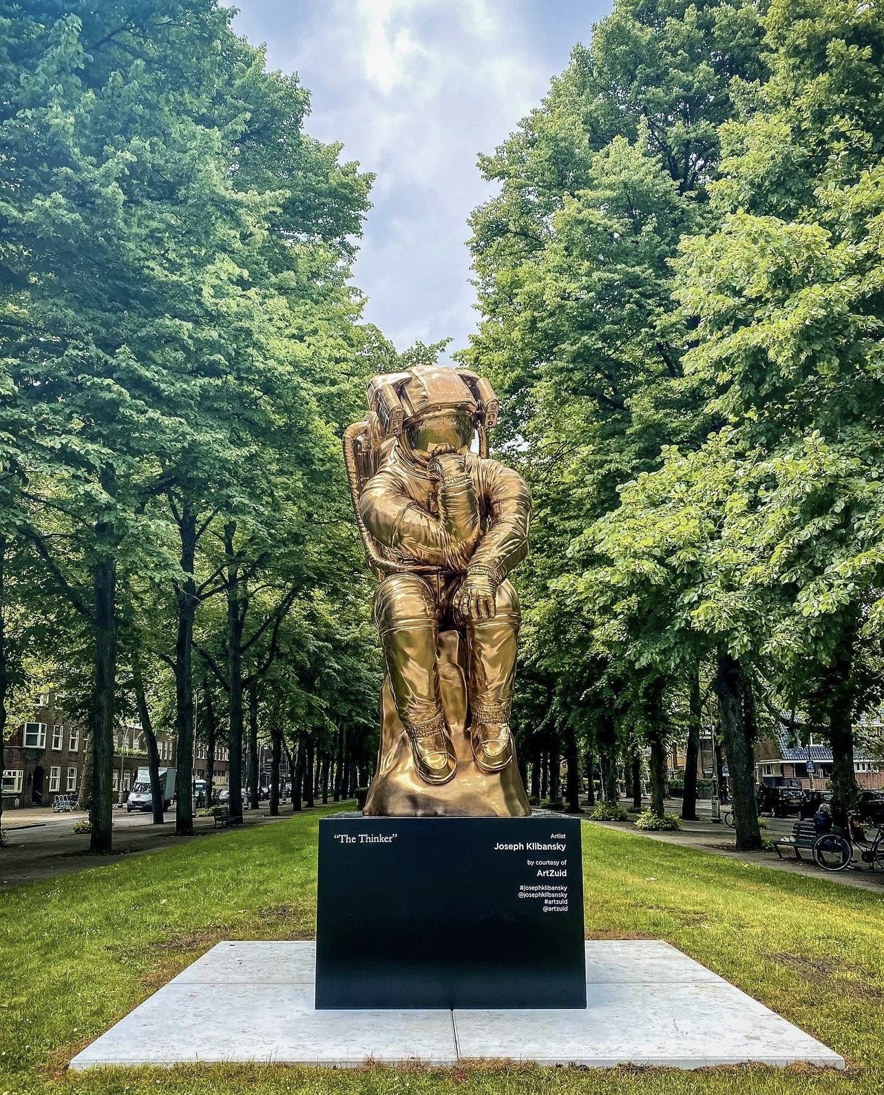 Klibansky’ The Thinker on Rembrandt Square (Rembrandtplein) Amsterdam