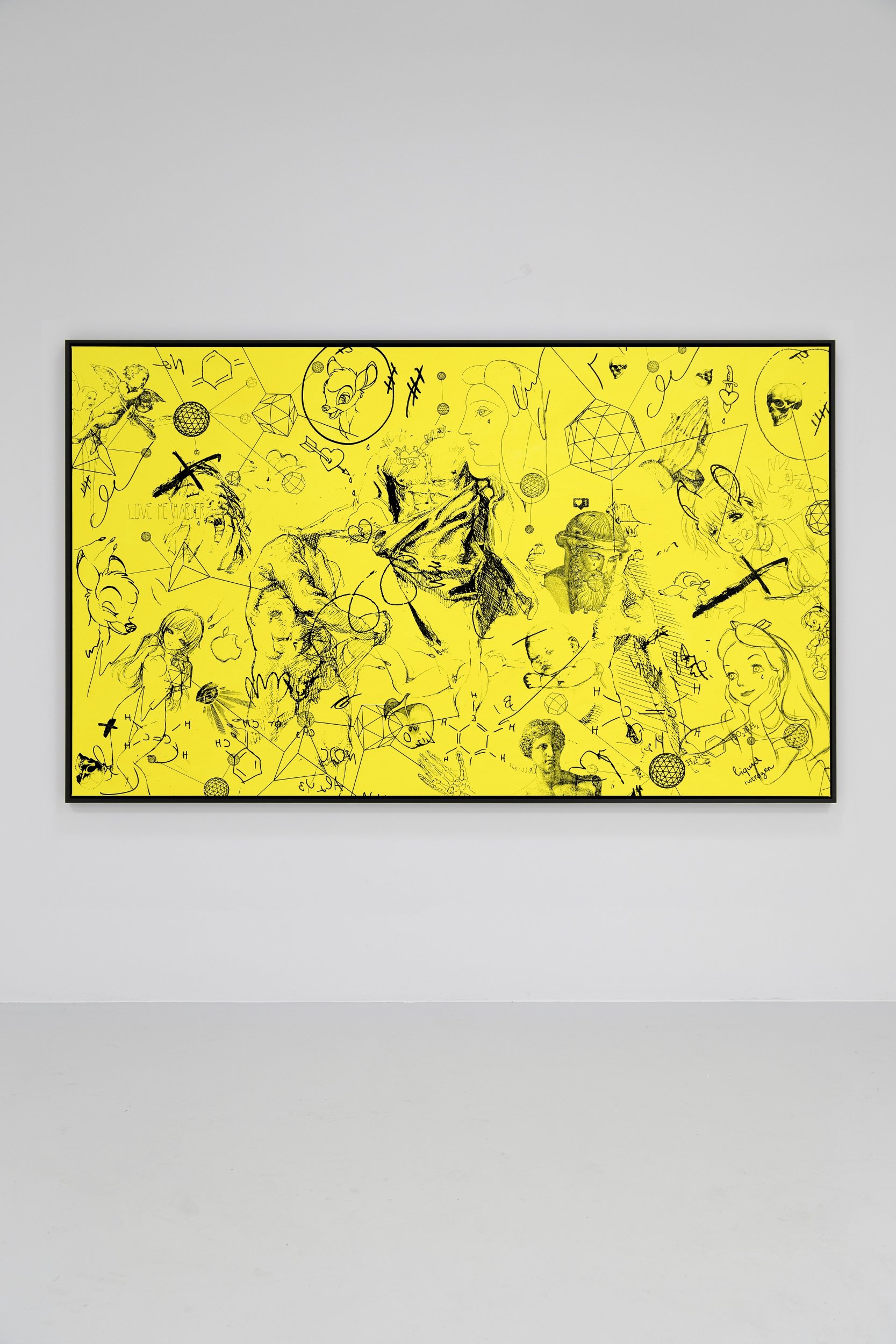 Love Me Harder (yellow/black), 2017 by Joseph Klibansky