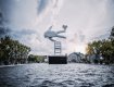 Installation view in pond in the Museum Square, in between the Van Gogh Museum, Stedelijk Museum and Rijksmuseum, in Amsterdam. - Self Portrait of a Dreamer, 2016 by Joseph Klibansky