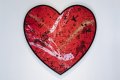 She Came To Break Hearts (red/black, pink and gold splash), 2020 by Joseph Klibansky