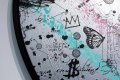 Take Me To Neverland (silver/black, pastel pink and turquoise splash), 2019 by Joseph Klibansky