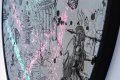 Take Me To Neverland (silver/black, pastel pink and turquoise splash), 2019 by Joseph Klibansky