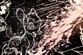 Take Me To Paradise (black/white, pink splash), 2019 by Joseph Klibansky
