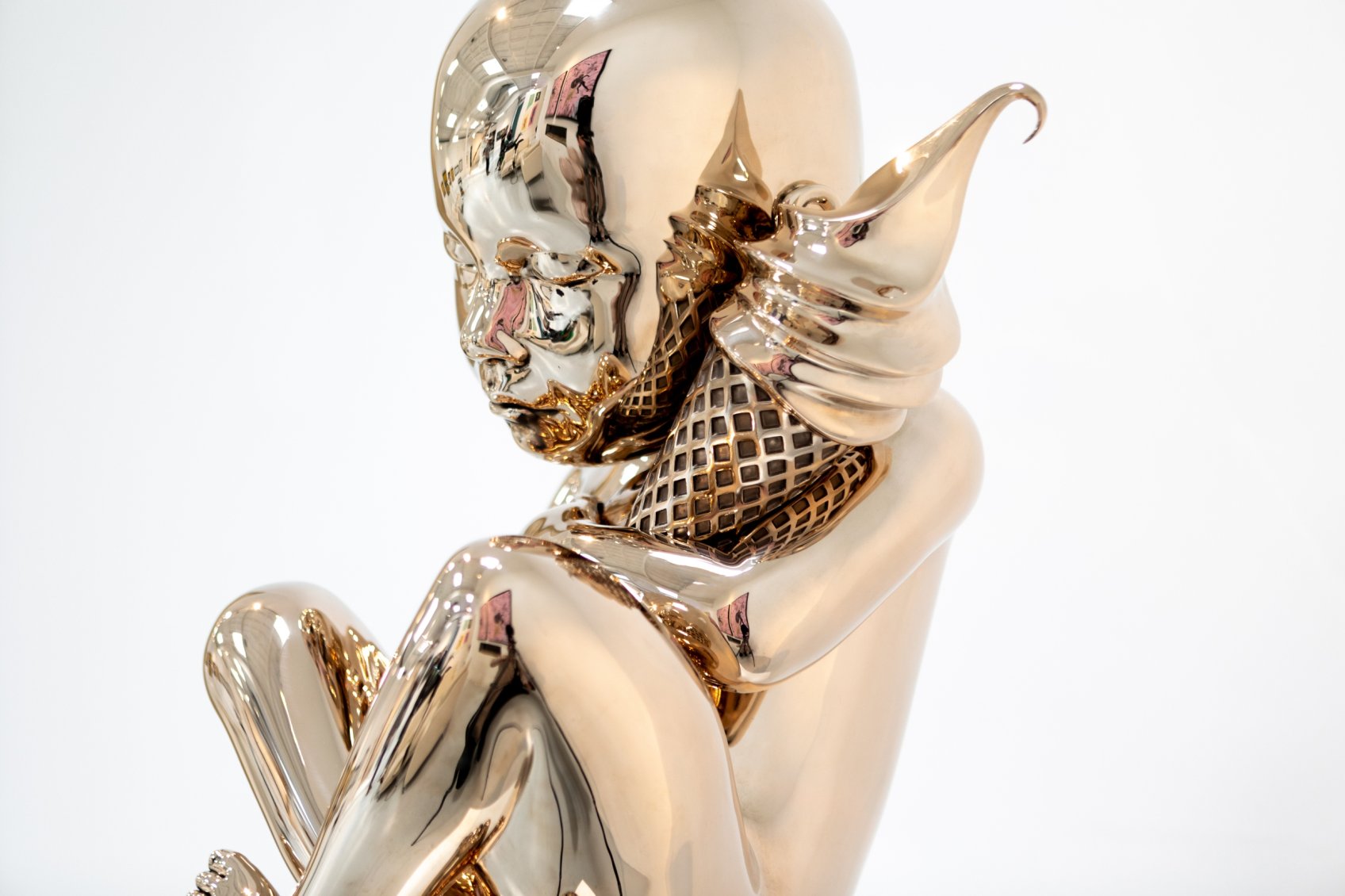 To The Moon and Back (polished bronze), 2021 by Joseph Klibansky