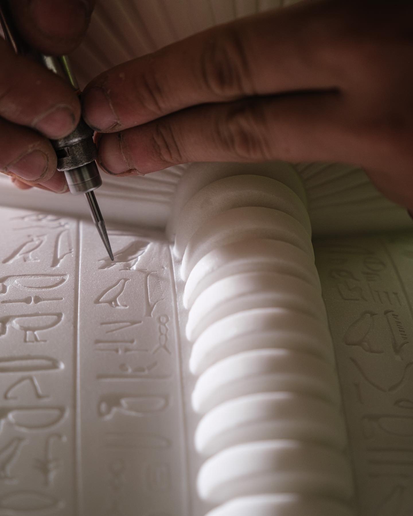 Valley of the Kings (white marble), 2023 by Joseph Klibansky