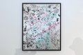 Villains In My Head (silver/black, pastel pink and turquoise splash), 2019 by Joseph Klibansky
