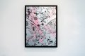 Villains In My Head (small 1, silver, pastal pink and turquoise splash/black), 2019 by Joseph Klibansky