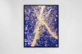 Villains In My Head (ultramarine blue/pink, gold splash), 2022 by Joseph Klibansky