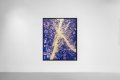 Villains In My Head (ultramarine blue/pink, gold splash), 2022 by Joseph Klibansky